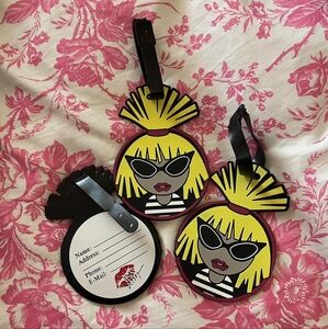 Bundle Of 3 New Betsey Johnson Silicone Novelty Luggage Tags